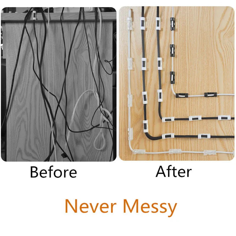 20-Piece Desk Cable Organizer Clips - detail view 2