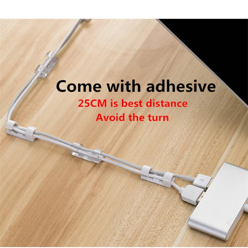20-Piece Desk Cable Organizer Clips - detail view 3