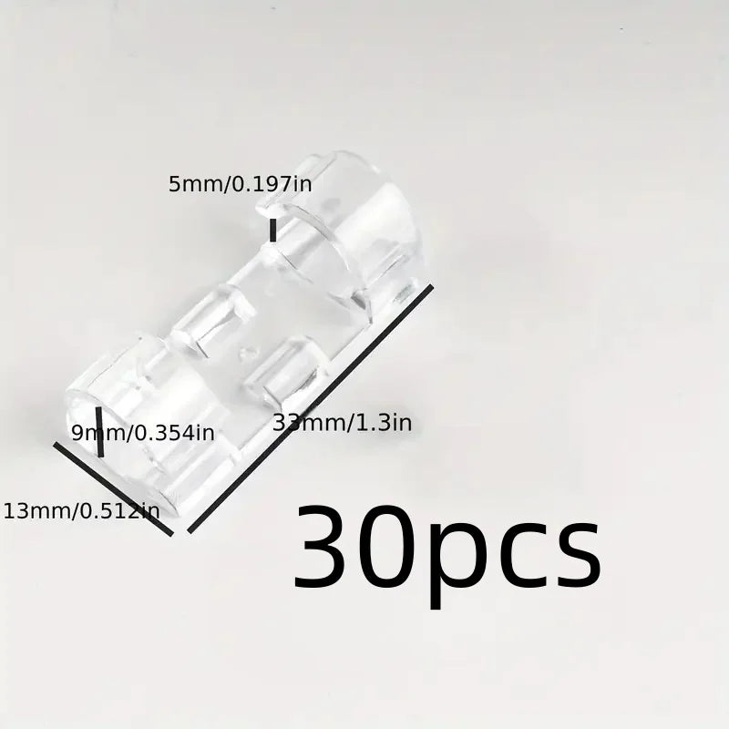 Clear Cable Clips Desk Organizer (20-Pack) - detail view 7