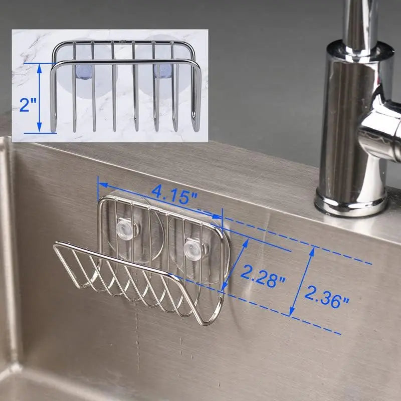 Stainless Steel Kitchen Sponge Holder - detail view 5