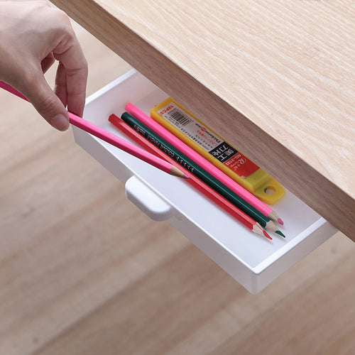 Adhesive Under-Desk Storage Drawer - detail view 1